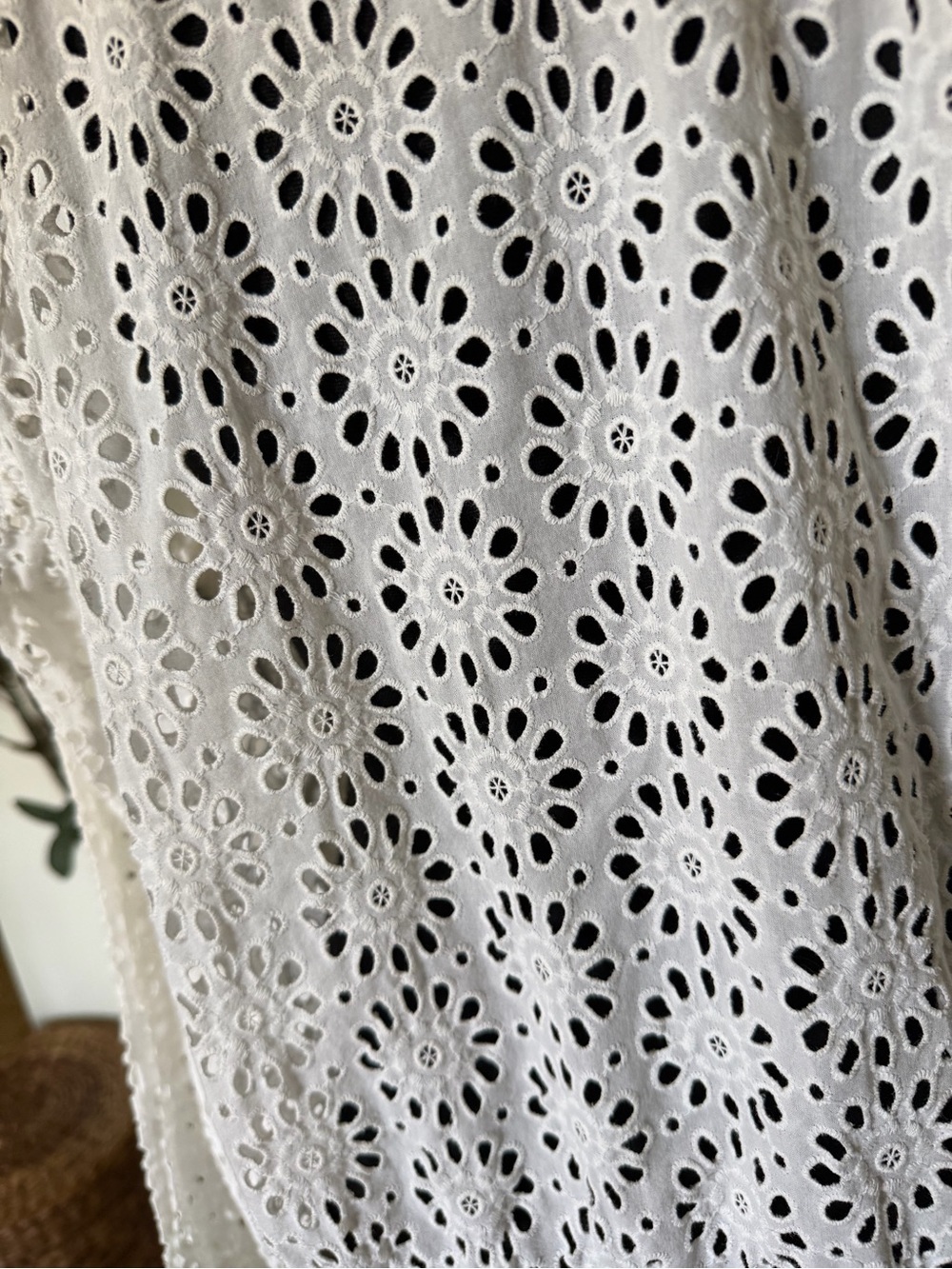 Victoria’s Secret White Eyelet Bomber Jacket Large Cottagecore Boho Floral - Picture 5 of 16
